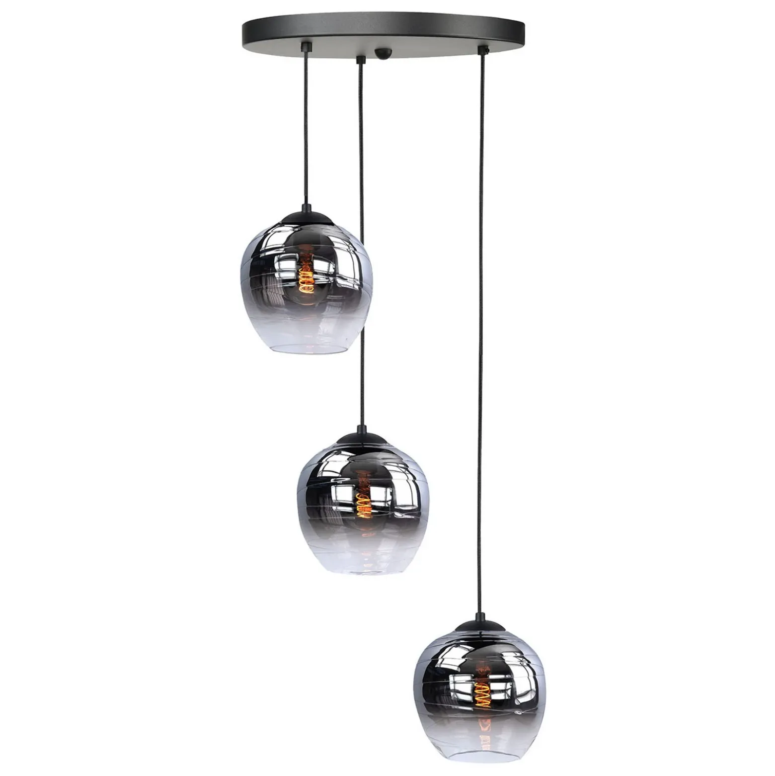 Pantalla Fantasy Apple, gris ahumado, Ø 22 cm, cristal