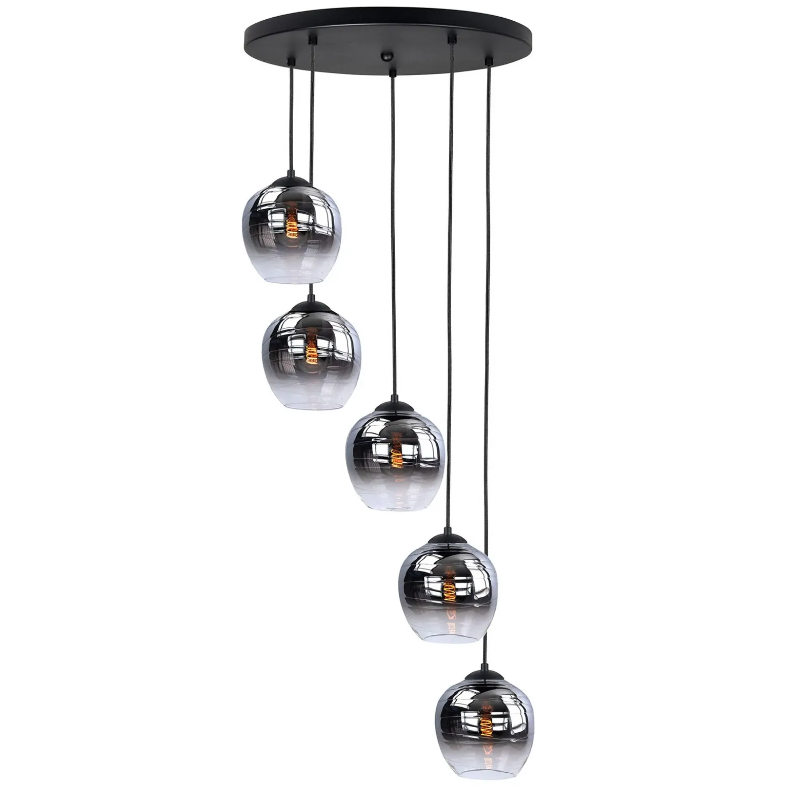 Pantalla Fantasy Apple, gris ahumado, Ø 22 cm, cristal