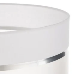 Pantalla Helen E27 Ø35/Altura20cm blanco/plateado