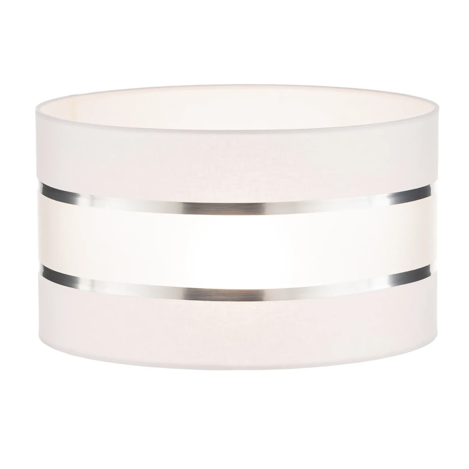 Pantalla Helen E27 Ø35/Altura20cm blanco/plateado