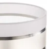 Pantalla Helen E27 Ø25/altura 15 cm blanco/plateado