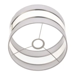 Pantalla Helen E27 Ø25/altura 15 cm blanco/plateado