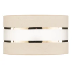 Pantalla Helen E27 Ø35/Altura20cm crudo/dorado
