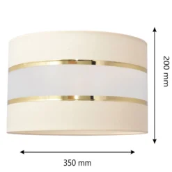 Pantalla Helen E27 Ø35/Altura20cm crudo/dorado