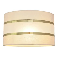 Pantalla Helen E27 Ø25/altura 15 cm crudo-dorado
