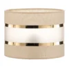 Pantalla Helen E27 Ø20/Altura15cm crudo/dorado