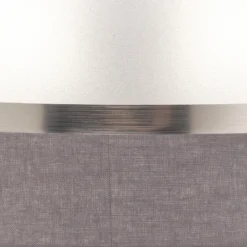 Pantalla Helen E27 Ø25/altura 15 cm gris/plateado