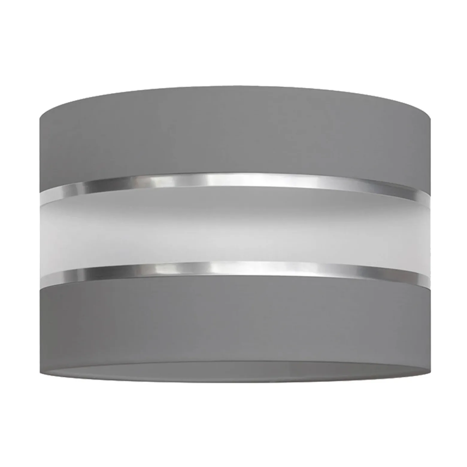 Pantalla Helen E27 Ø25/altura 15 cm gris/plateado
