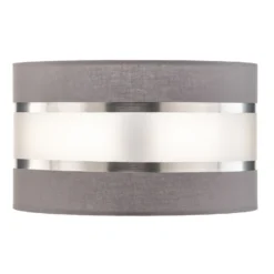 Pantalla Helen E27 Ø25/altura 15 cm gris/plateado