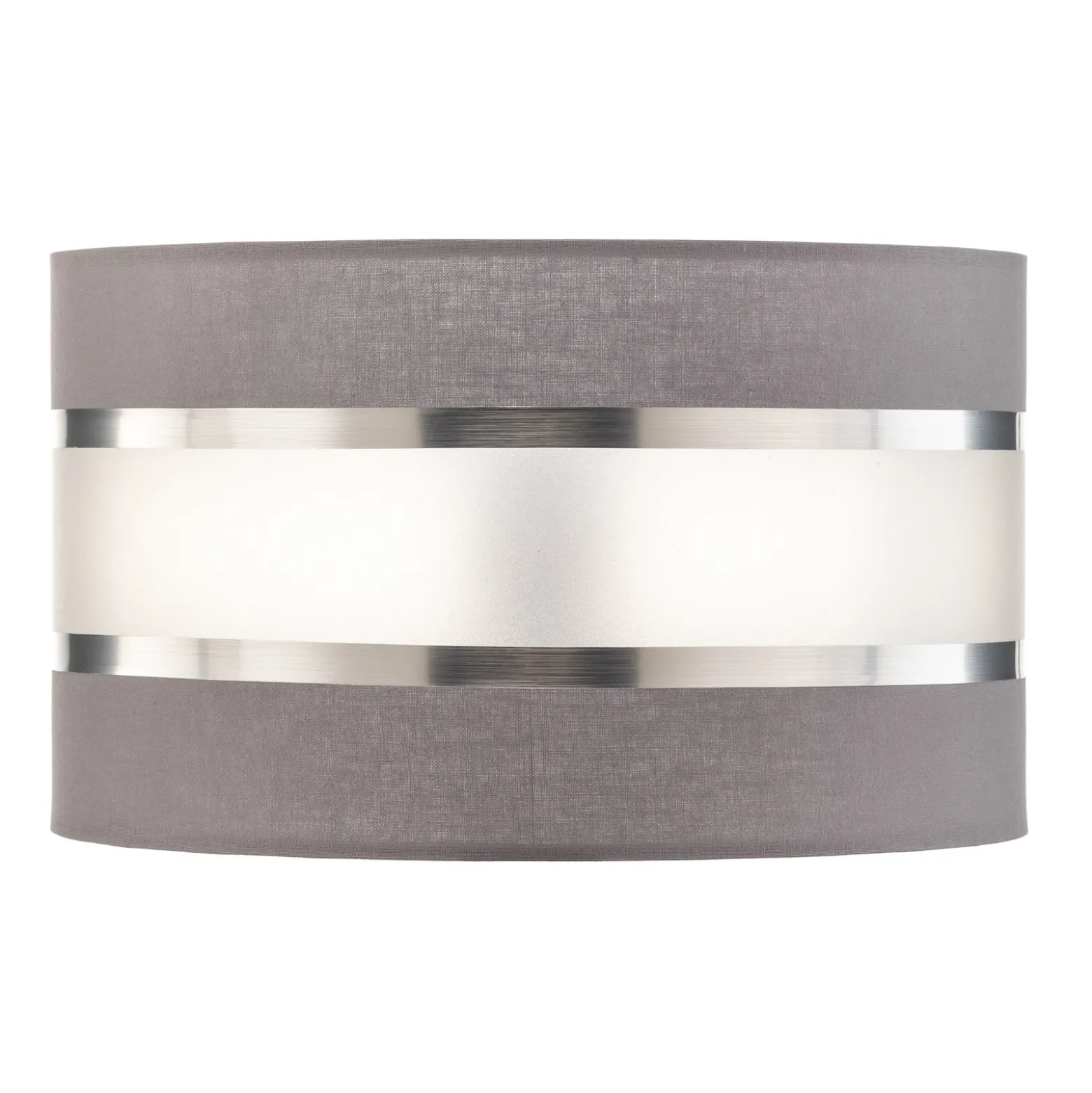 Pantalla Helen E27 Ø25/altura 15 cm gris/plateado