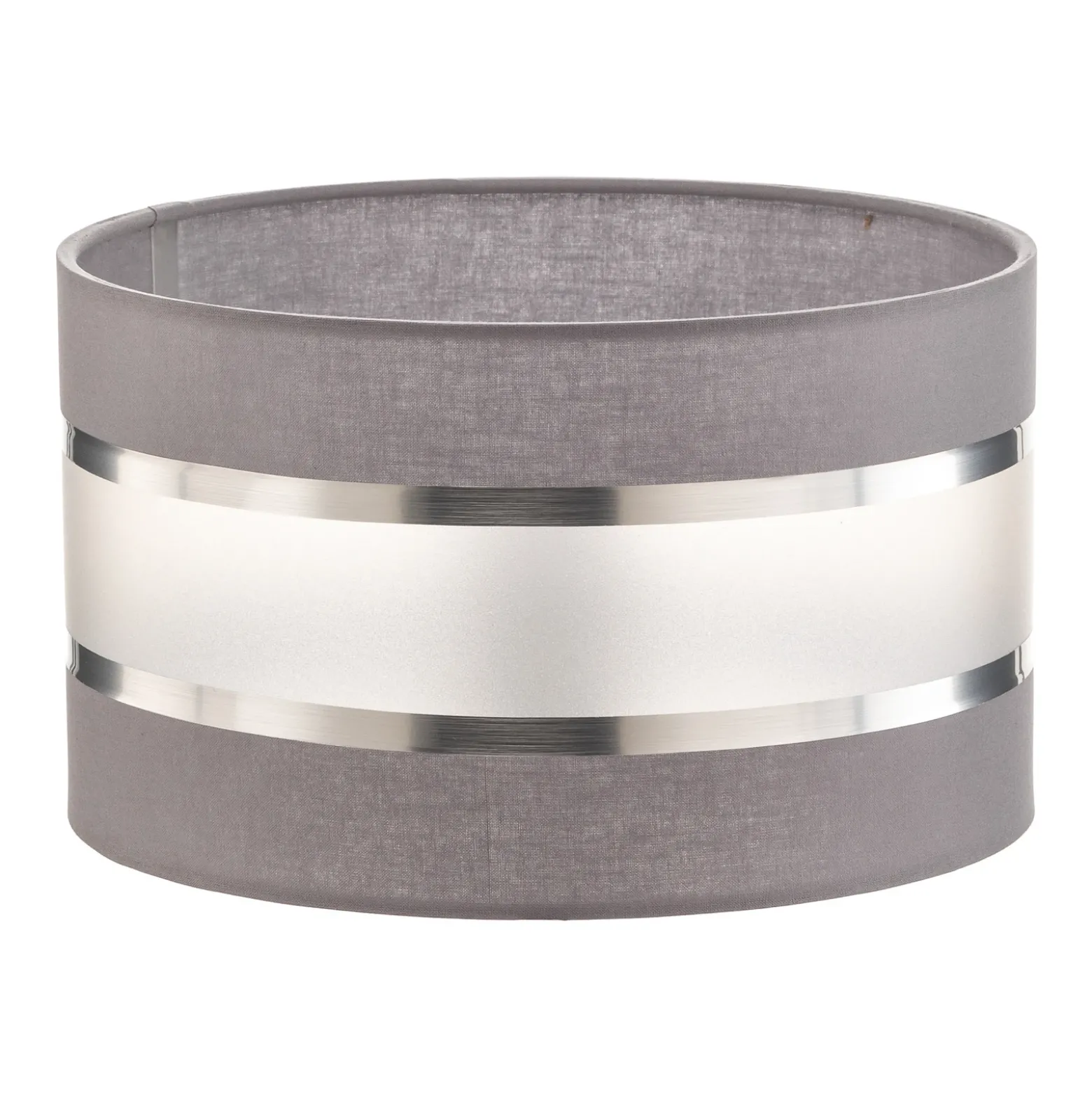 Pantalla Helen E27 Ø25/altura 15 cm gris/plateado