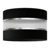 Pantalla Helen E27 Ø35/altura 20 cm negro/plateado