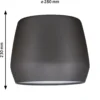 Pantalla Paulmann Pirm, gris, Ø 28 cm, metal