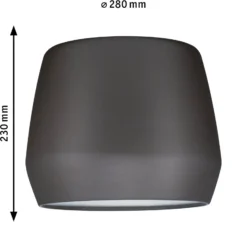 Pantalla Paulmann Pirm, gris, Ø 28 cm, metal
