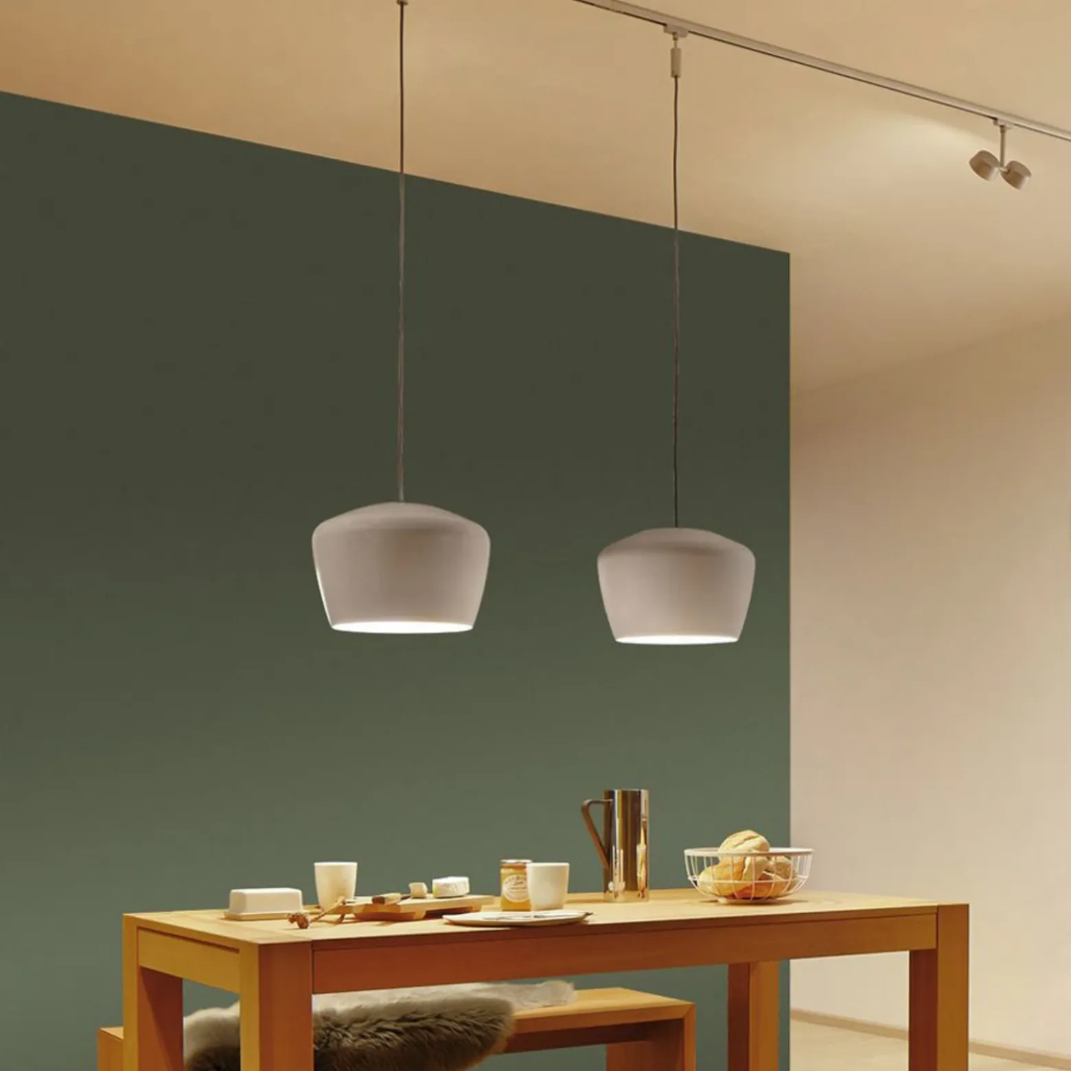 Pantalla Paulmann Pom, blanca, Ø 35 cm, metal