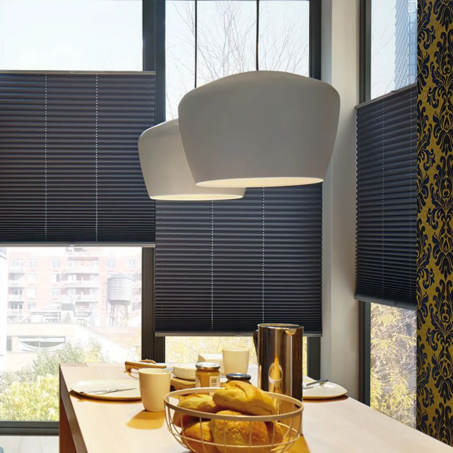 Pantalla Paulmann Pom, blanca, Ø 35 cm, metal