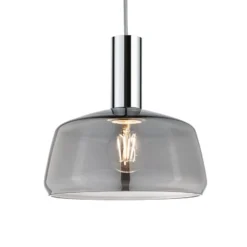 Pantalla Paulmann URail Neila 2Easy, Ø 23 cm, cristal ahumado