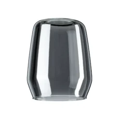 Pantalla Paulmann Vento, gris humo, Ø 8 cm, cristal