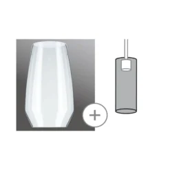 Pantalla Paulmann Vento, transparente, Ø 17 cm, cristal