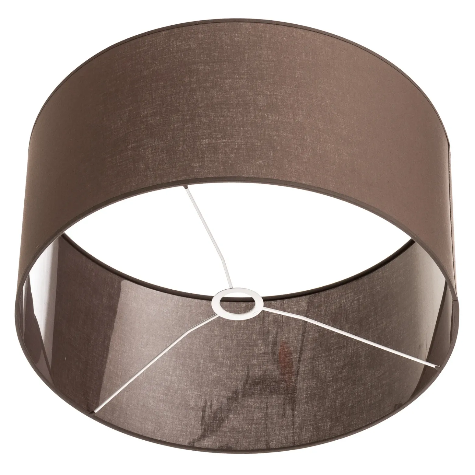 Pantalla Roller, marrón tierra, Ø 50 cm, altura 24 cm