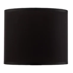 Pantalla Soho, negro/dorado, textil, Ø 18 cm