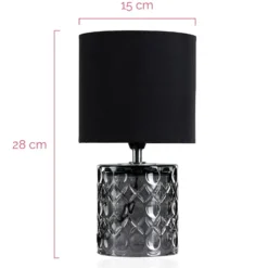 Pauleen cristal Glow lámpara de mesa pie de vidrio