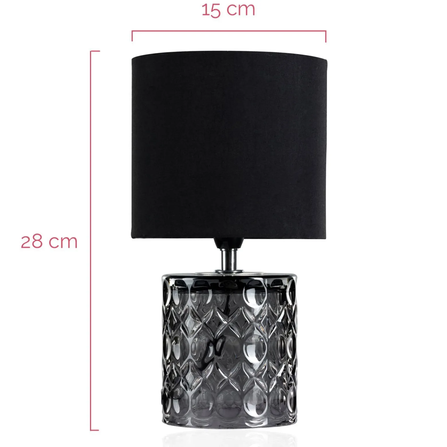 Pauleen cristal Glow lámpara de mesa pie de vidrio