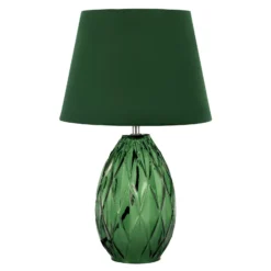 Pauleen cristal Velvet lámpara de mesa, pie vidrio