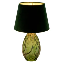 Pauleen cristal Velvet lámpara de mesa, pie vidrio