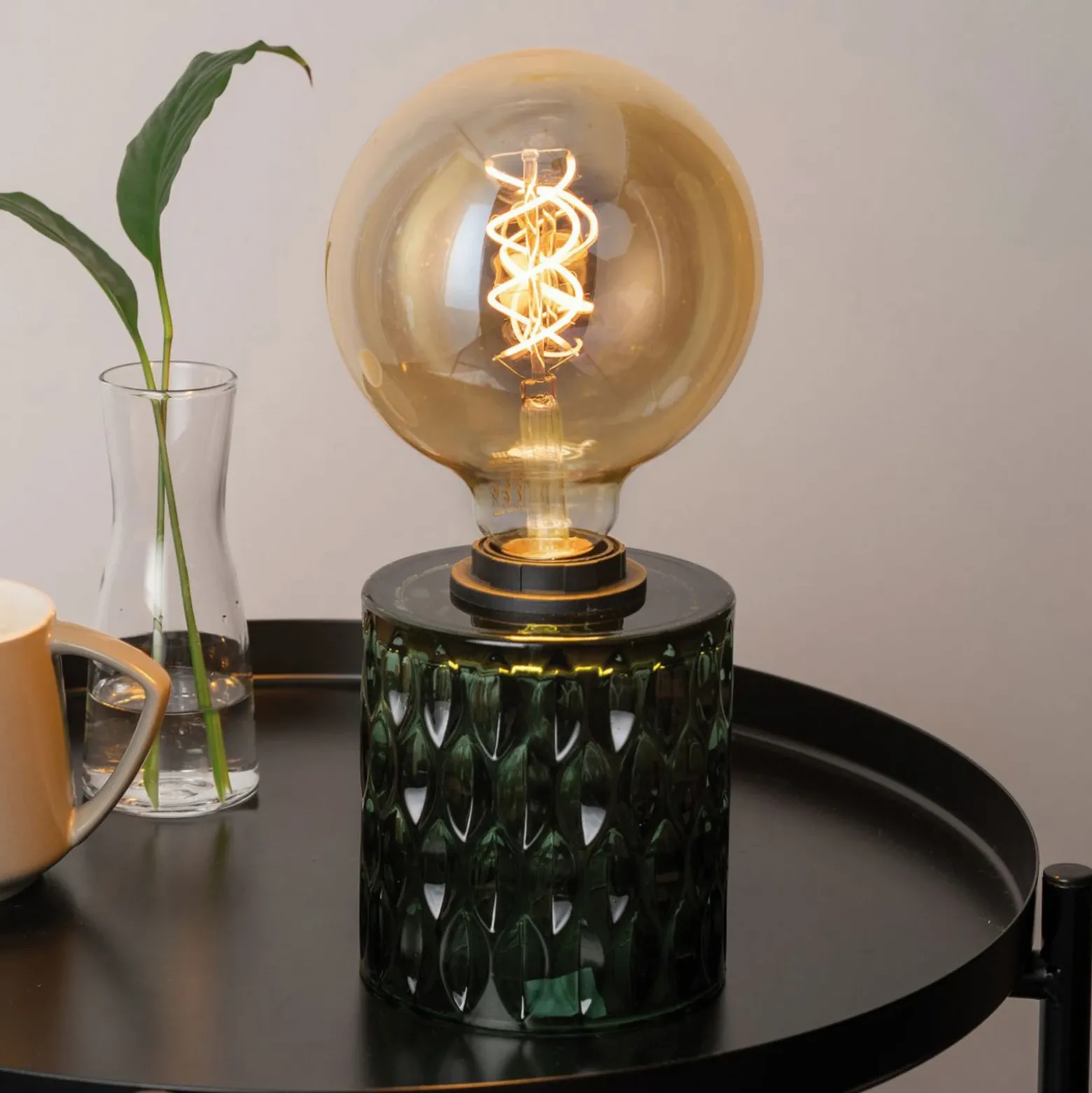 Pauleen Crystal Magic lámpara de mesa vidrio verde