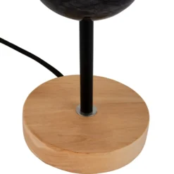 Pauleen Marble Dream lámpara de mesa pie de madera