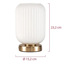 Pauleen Noble Purity lámpara de mesa vidrio blanco