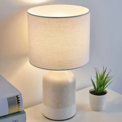 Pauleen Sandy Glow lámpara de mesa, blanco/beige