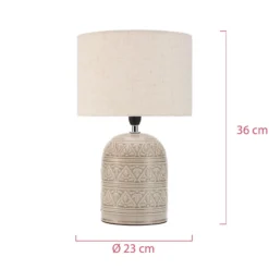 Pauleen Tender Pearl lámpara mesa pantalla textil