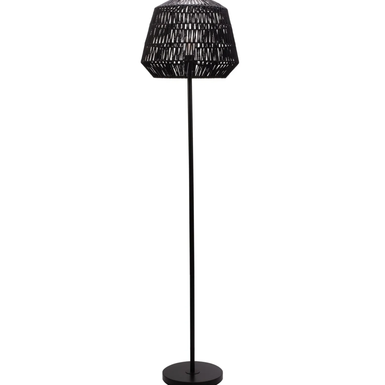 Pauleen Timber Pearl lámpara pie pantalla trenzada