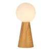 Pauleen Woody Soul mesa base madera, esfera vidrio