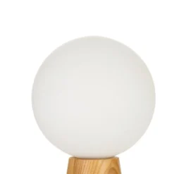 Pauleen Woody Soul mesa base madera, esfera vidrio