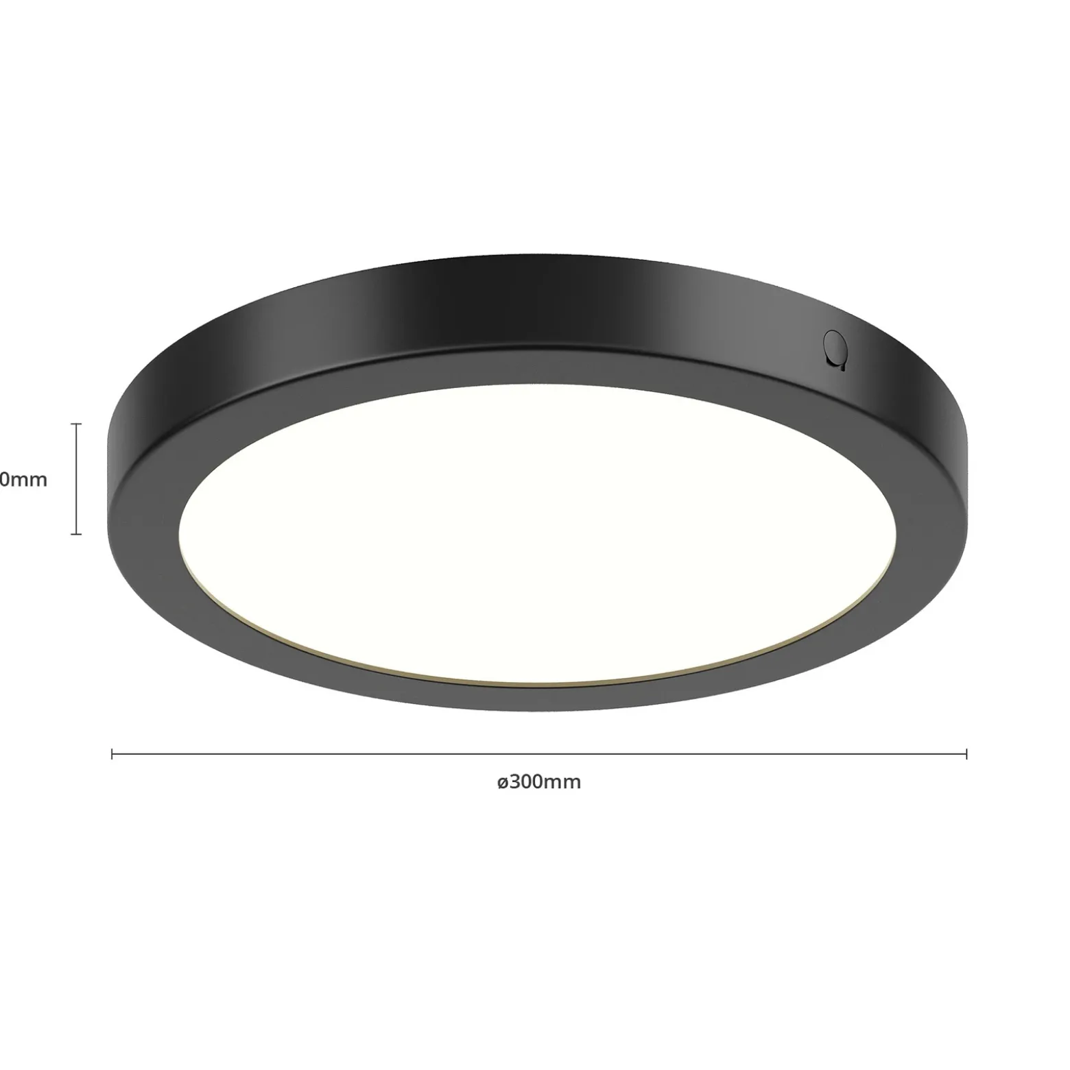 Paulmann Abia panel LED Ø 30cm 2.700K negro mate