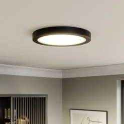 Paulmann Abia panel LED Ø 30cm 2.700K negro mate