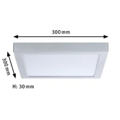 Paulmann Abia panel LED 30x30 cm 2.700K cromo