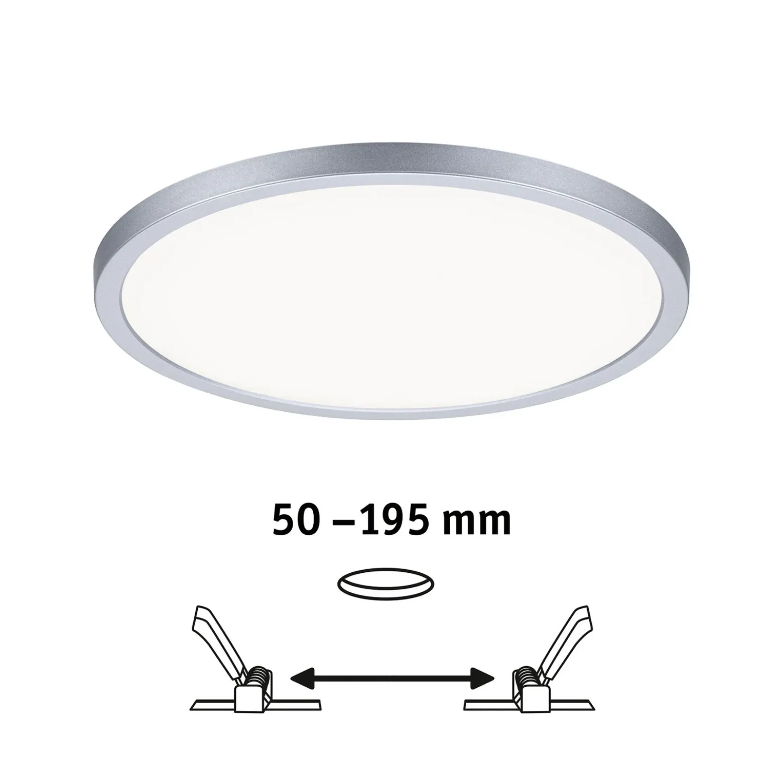Paulmann Areo panel dim 3 redondo 840 cromo 23cm