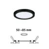 Paulmann Areo panel LED redondo negro 4000K Ø11,8cm