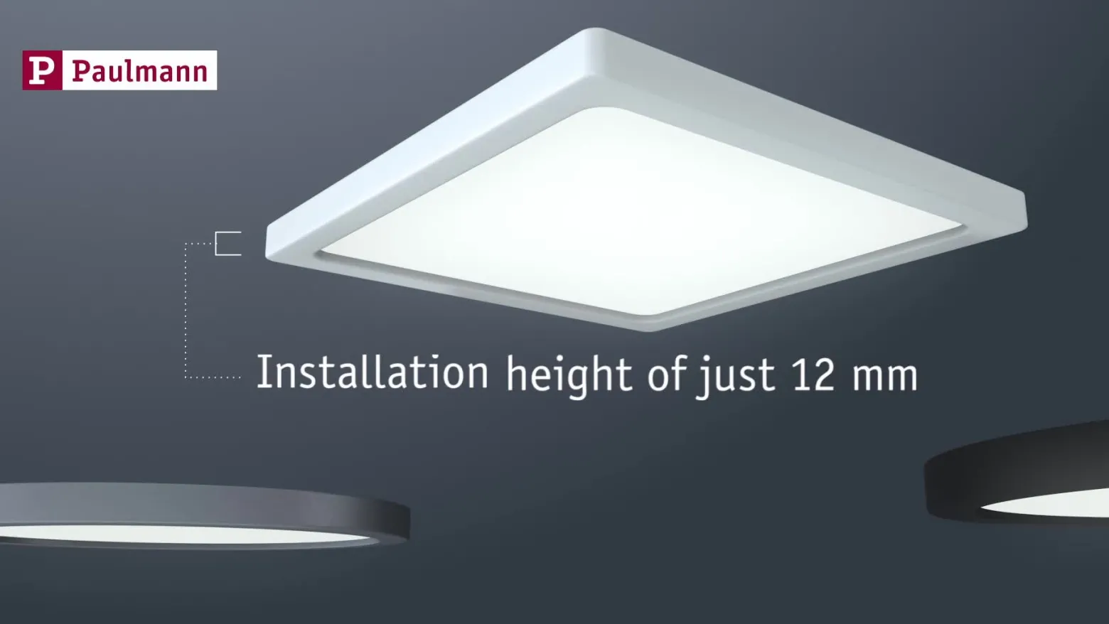 Paulmann Areo panel LED redondo negro 4000K Ø11,8cm