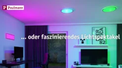 Paulmann Atria Shine Panel dim cromo RGBW Ø42cm