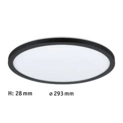 Paulmann Atria Shine Panel on/off Black 840 Ø29cm