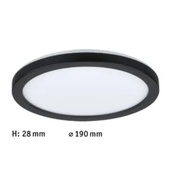Paulmann Atria Shine Panel on/off Black 840 Ø19cm