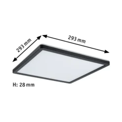 Paulmann Atria Shine Panel on/off negro 830 29x29