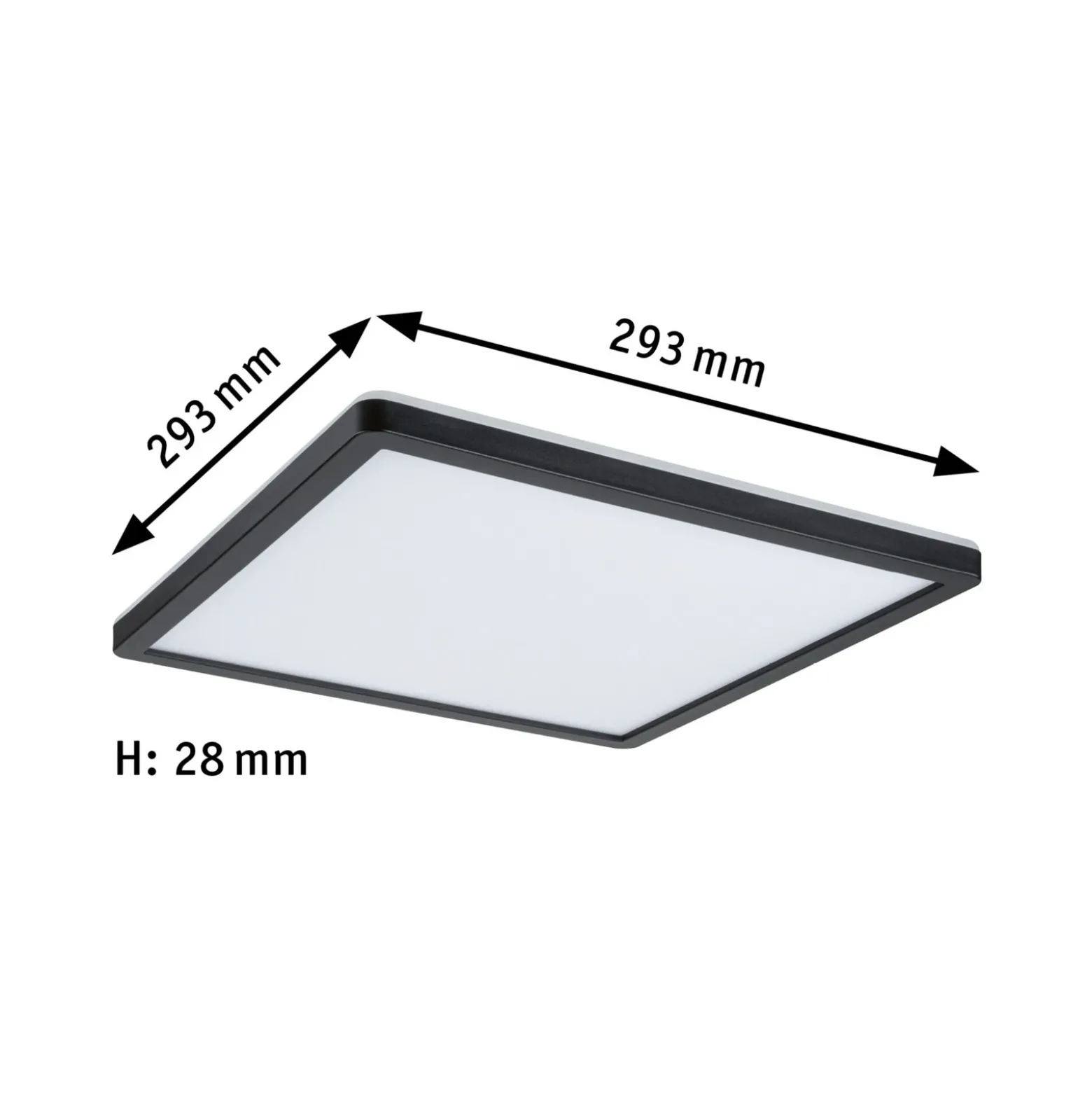 Paulmann Atria Shine Panel on/off negro 830 29x29