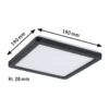 Paulmann Atria Shine Panel on/off Black 840 19x19