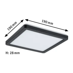 Paulmann Atria Shine Panel on/off Black 840 19x19